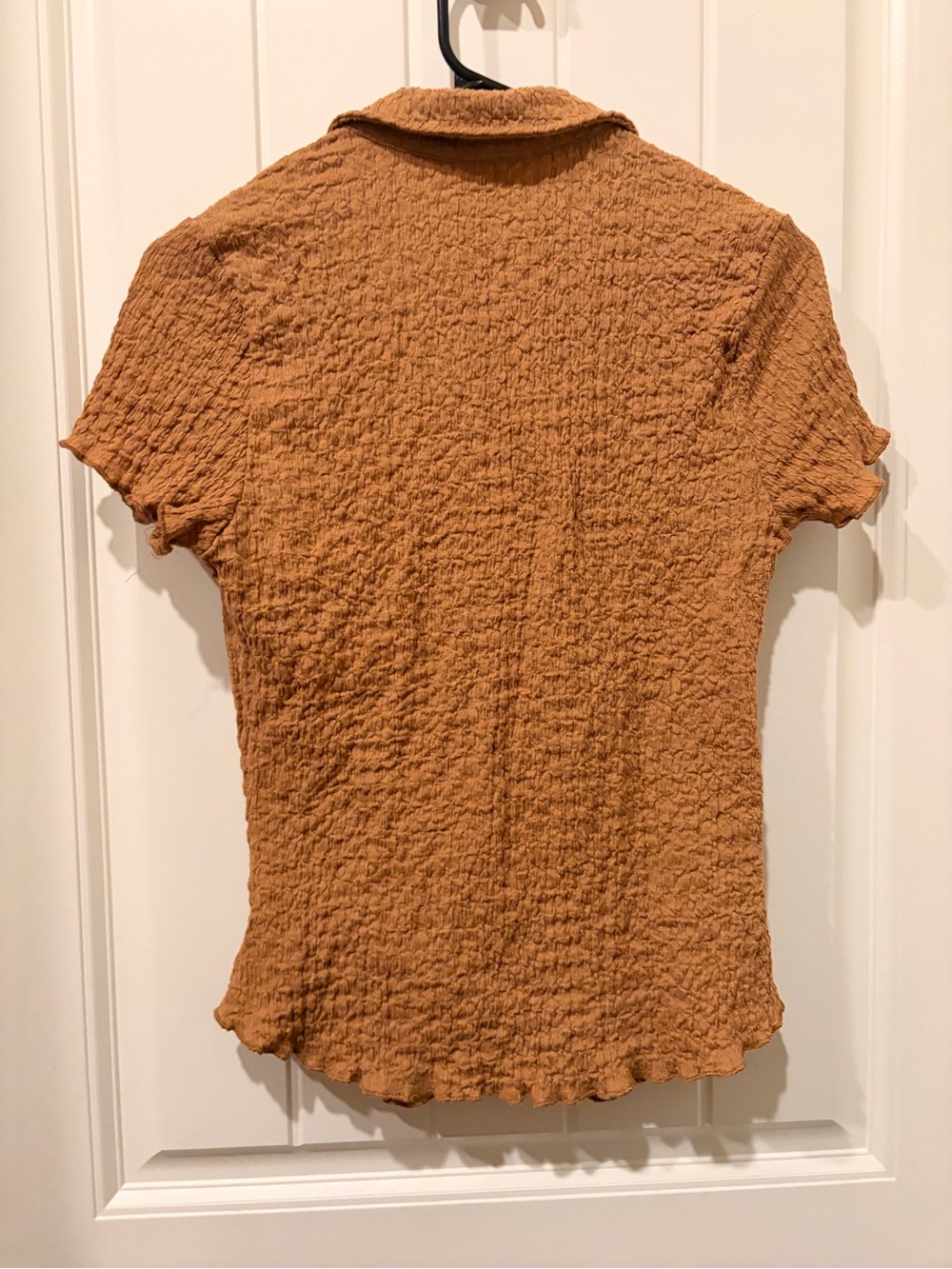 Sanctuary Textured Button-Front Top in Rust - Picture 6 of 7
